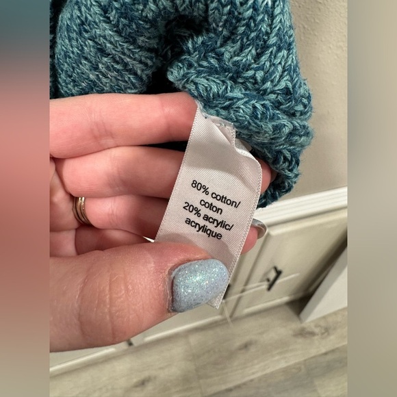 2/$10 Teal Sweater Open Back Design - Picture 3 of 4